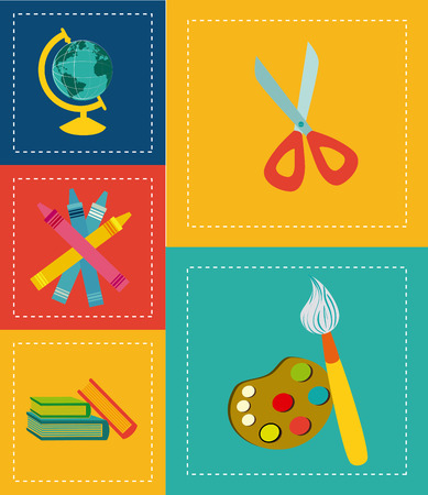 School design over colorful background, vector illustrationのイラスト素材