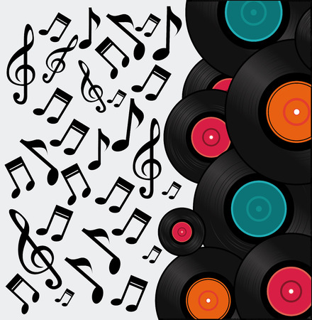 Music design over white background, vector illustrationのイラスト素材
