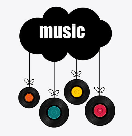 Music design over white background, vector illustrationのイラスト素材