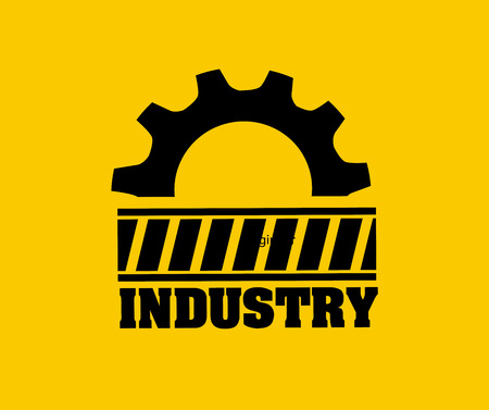 Industry design over yellow background, vector illustrationのイラスト素材