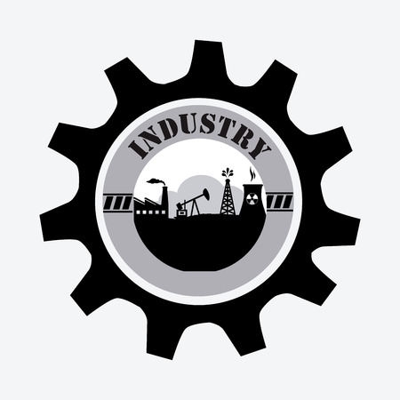 Industry design over white background, vector illustrationのイラスト素材
