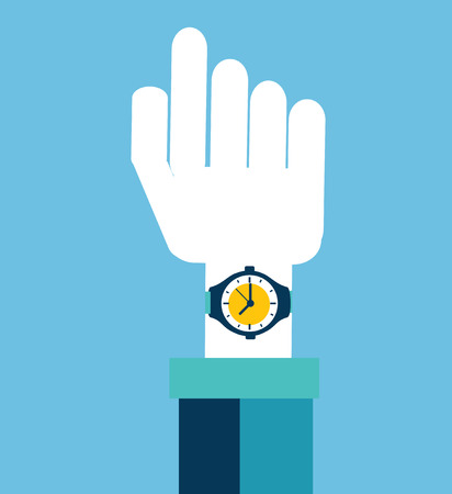 Time design over blue background, vector illustrationのイラスト素材