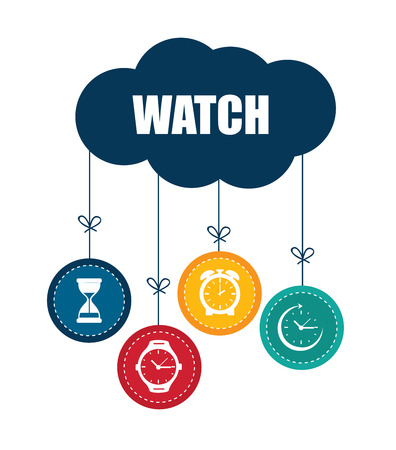 Time design over white background, vector illustrationのイラスト素材