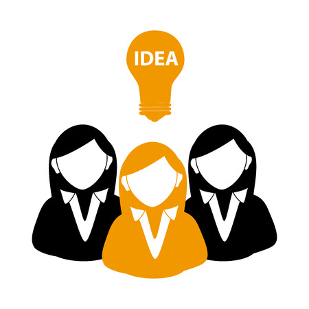 Idea design over white background, vector illustrationのイラスト素材