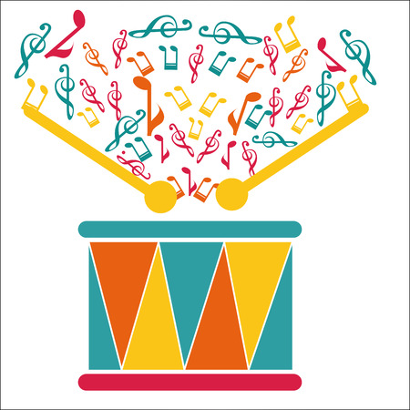 Music design over white background, vector illustrationのイラスト素材
