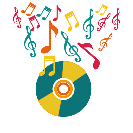 Music design over white background, vector illustrationのイラスト素材