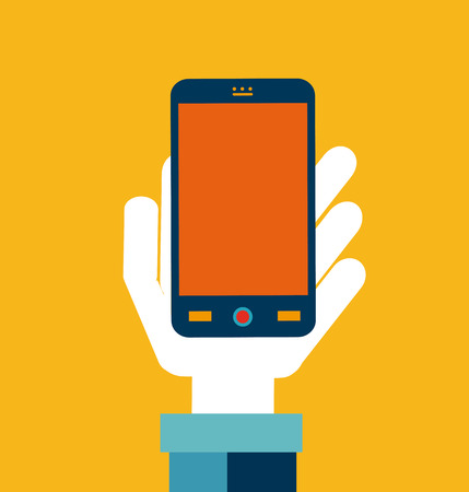 Technology  design over yellow background, vector illustrationのイラスト素材