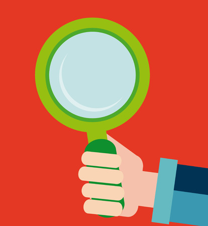 Hands design over red background, vector illustrationのイラスト素材