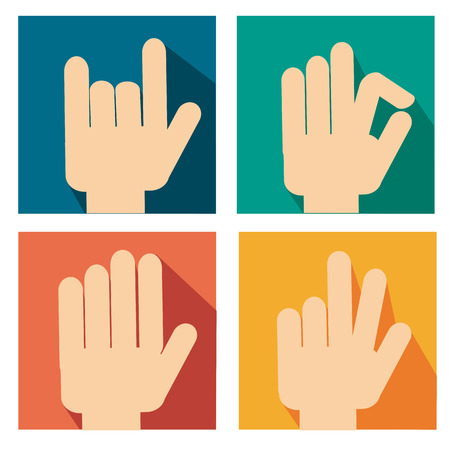 Hands design over white background, vector illustrationのイラスト素材