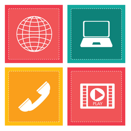 Technology  design over white background, vector illustrationのイラスト素材