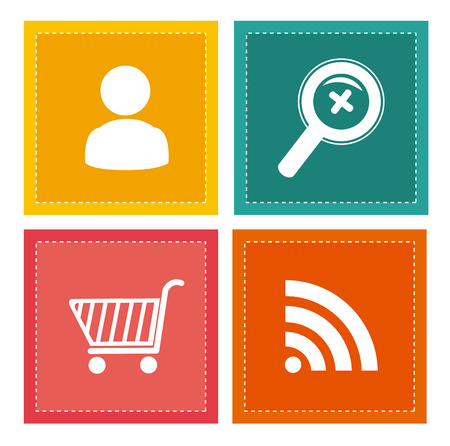 Shopping design over white background, vector illustrationのイラスト素材