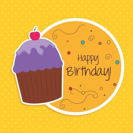 Happy birthday design over white background ,vector illustrationのイラスト素材
