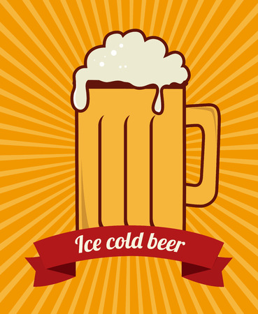 Drink design over yellow background, vector illustrationのイラスト素材