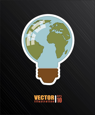 Bulb design over black background, vector llustration,のイラスト素材
