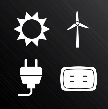 Energy design over black background, vector llustration,のイラスト素材