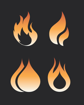 Fire design over black background, vector llustration,のイラスト素材