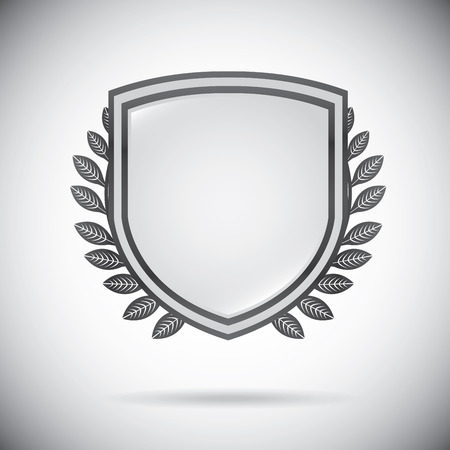 Shield design over gray background, vector illustrationのイラスト素材