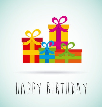 Birthday design over blue background, vector illustrationのイラスト素材