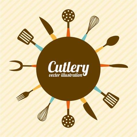 Kitchen design over beige background, vector illustrationのイラスト素材