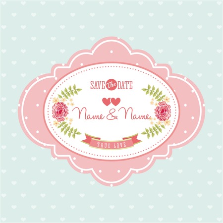 Invitation design over blue background, vector illustrationのイラスト素材