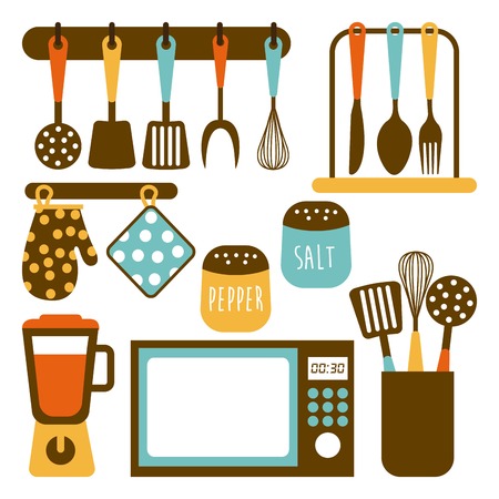 Kitchen design over white background, vector illustrationのイラスト素材