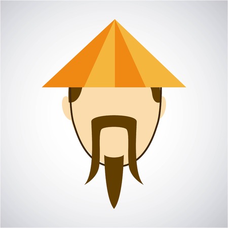 China design over gray background, vector illustrationのイラスト素材