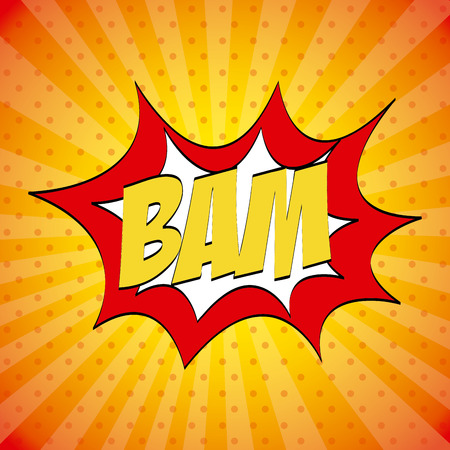 Pop art design over orange background, vector illustrationのイラスト素材