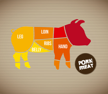 Label design over brown background, vector illustrationのイラスト素材