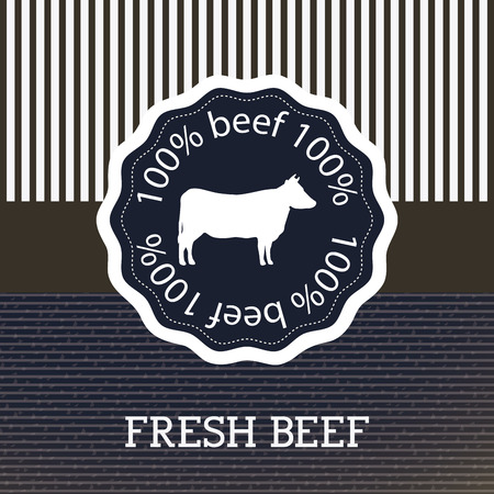 Label design over stripes background, vector illustrationのイラスト素材