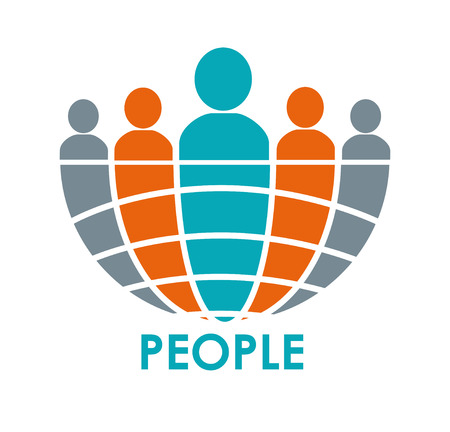 People design over white background, vector illustrationのイラスト素材