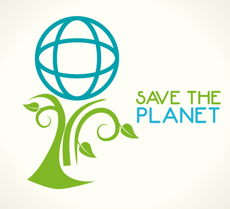 Ecology design over white background, vector illustrationのイラスト素材