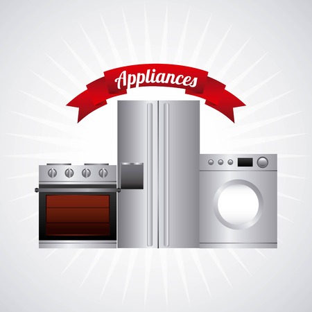 Appliances design over gray background, vector illustrationのイラスト素材