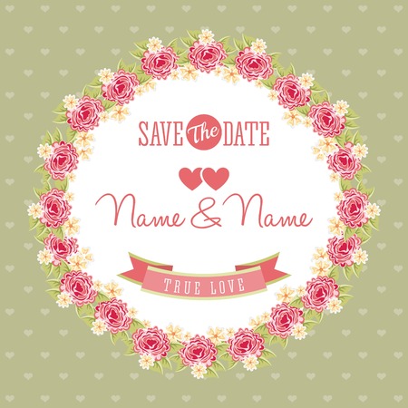 Invitation design over green background, vector illustrationのイラスト素材