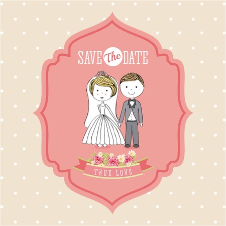 Invitation design over beige background, vector illustrationのイラスト素材