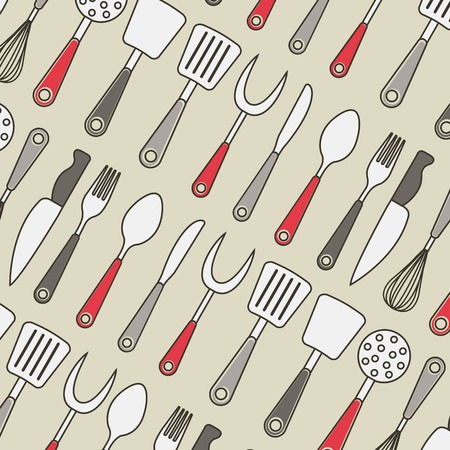 Kitchen design over beige background, vector illustrationのイラスト素材