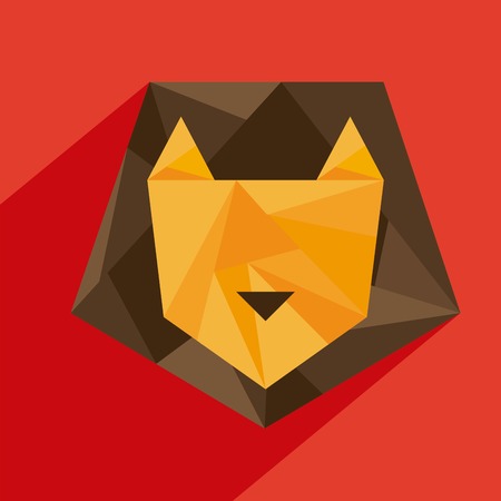 Animal design over red background, vector illustrationのイラスト素材