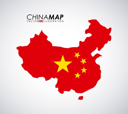 China design over gray background, vector illustrationのイラスト素材
