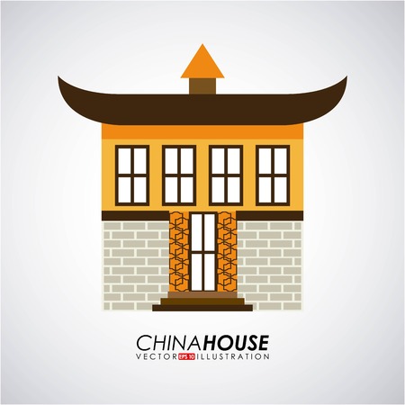 China design over gray background, vector illustrationのイラスト素材