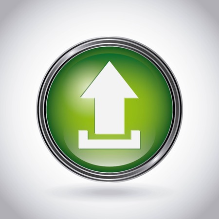 Upload  design over gray background, vector illustrationのイラスト素材