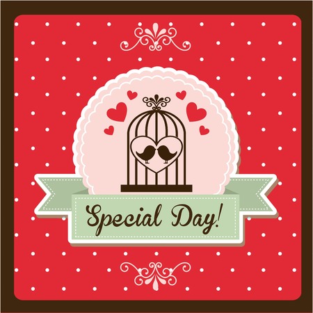 Love design over brown background, vector illustrationのイラスト素材
