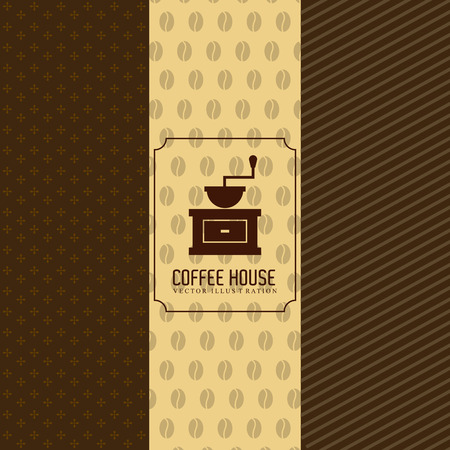 Coffee design over brown background, vector illustrationのイラスト素材