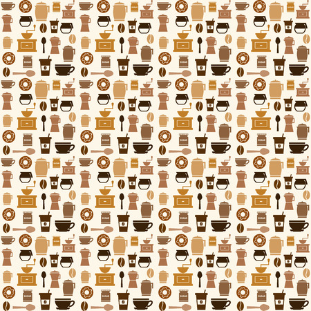 Coffee design over beige background, vector illustrationのイラスト素材