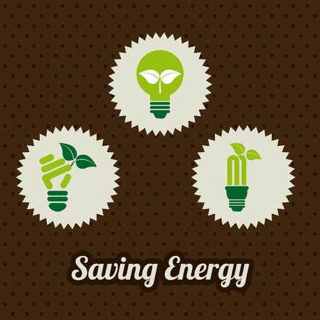 Ecology design over brown background, vector illustrationのイラスト素材