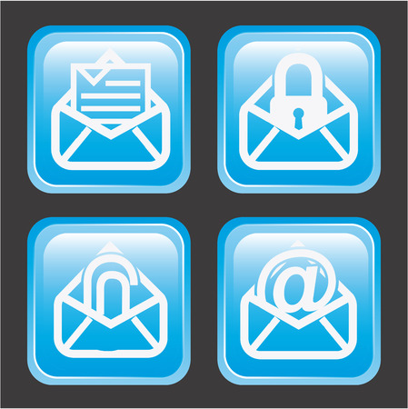 Email design over gray background, vector illustrationのイラスト素材