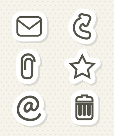 Email design over beige background, vector illustrationのイラスト素材