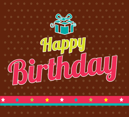 Birthday design over brown background, vector illustrationのイラスト素材