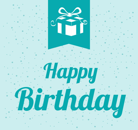 Birthday design over blue background, vector illustrationのイラスト素材