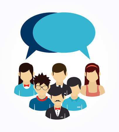 Teamwork design over white background, vector illustrationのイラスト素材