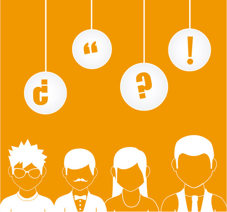 Teamwork design over yellow background, vector illustrationのイラスト素材