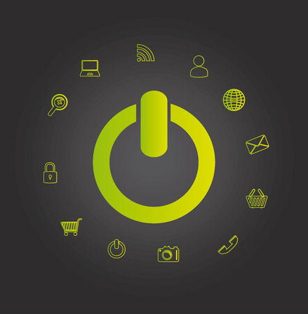 Multimedia design over gray background, vector illustrationのイラスト素材
